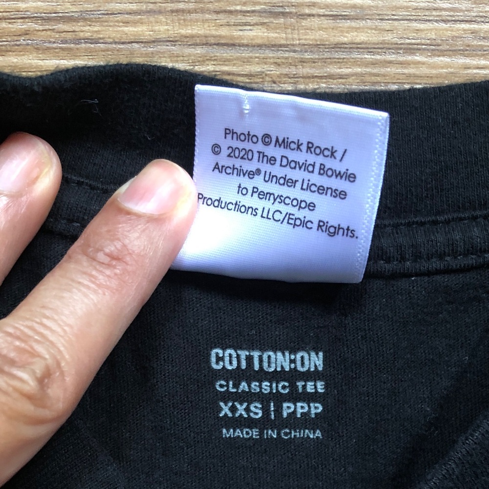 Cotton On Black Graphic Tee with Purple and White Design - Picture 3 of 4